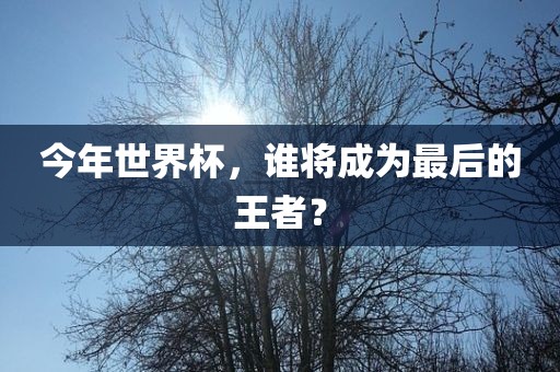 今年世界杯，谁将成为最后的王者？常熟市高丰毛纺织品有限公司