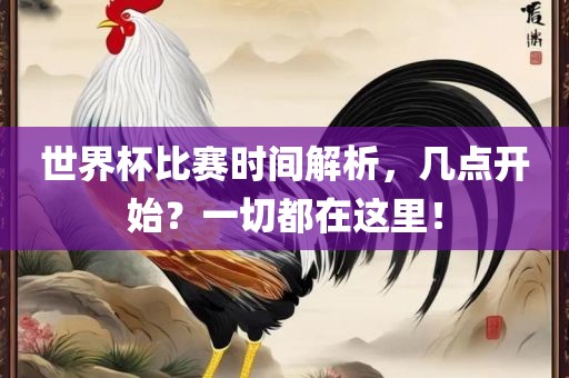 世界杯比赛时间解析，几点开始？一切都在这里！