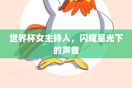 世界杯女主持人，闪耀星光下的声音