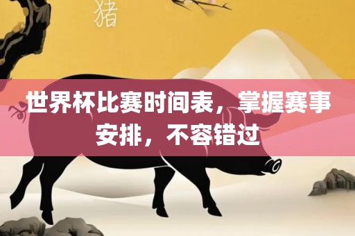 世界杯比赛时间表，掌握赛事安排，不容错过