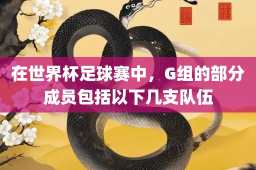 在世界杯足球赛中，G组的部分成员包括以下几支队伍常熟市高丰毛纺织品有限公司