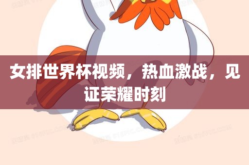 女排世界杯视频，热血激战，见证荣耀时刻