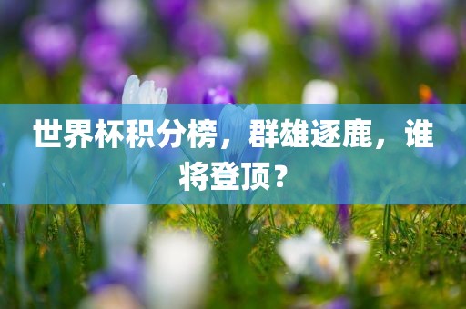 世界杯积分榜，群雄逐鹿，谁将登顶？