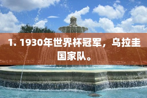 1. 1930年世界杯冠军，乌拉圭国家队。