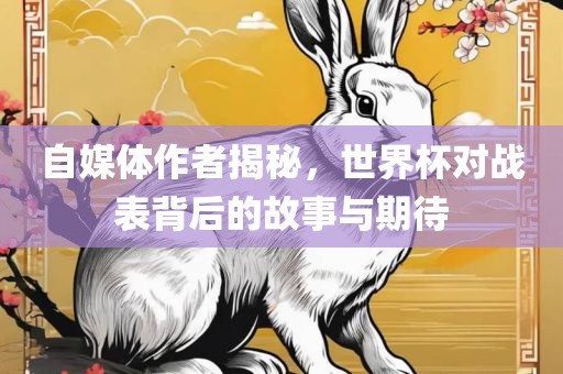 自媒体作者揭秘，世界杯对战表背后的故事与期待