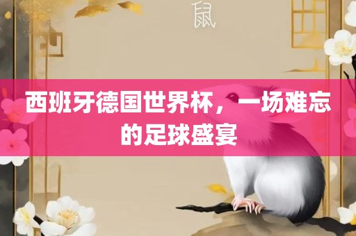 西班牙德国世界杯，一场难忘的足球盛宴常熟市高丰毛纺织品有限公司