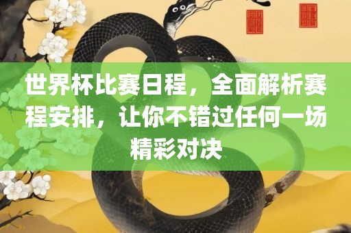 世界杯比赛日程，全面解析赛程安排，让你不错过任何一场精彩对决常熟市高丰毛纺织品有限公司