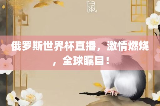 俄罗斯世界杯直播，激情燃烧，全球瞩目！