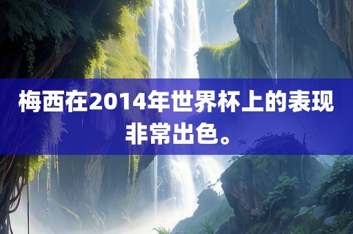 梅西在2014年世界杯上的表现非常出色。常熟市高丰毛纺织品有限公司
