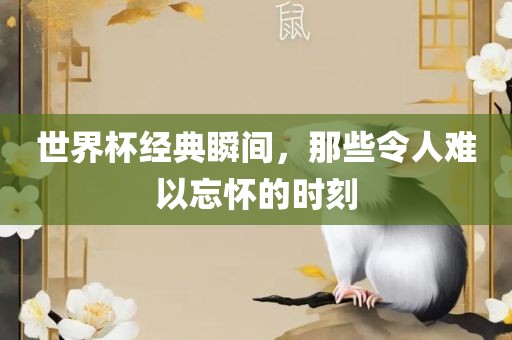 世界杯经典瞬间，那些令人难以忘怀的时刻