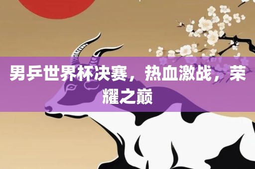 男乒世界杯决赛，热血激战，荣耀之巅