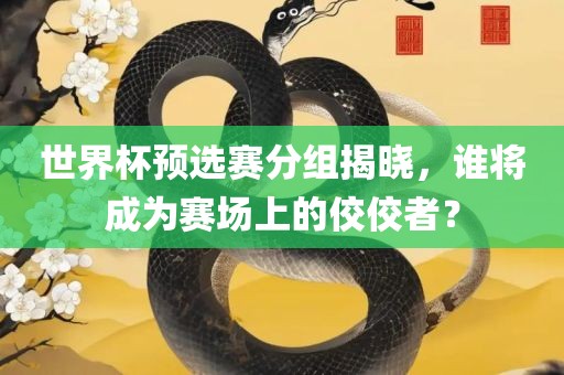 世界杯预选赛分组揭晓，谁将成为赛场上的佼佼者？
