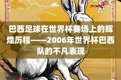 巴西足球在世界杯赛场上的辉煌历程——2006年世界杯巴西队的不凡表现