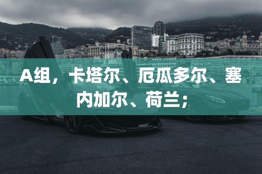 A组，卡塔尔、厄瓜多尔、塞内加尔、荷兰；