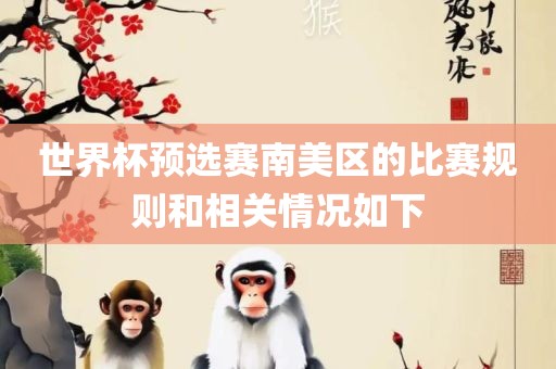 世界杯预选赛南美区的比赛规则和相关情况如下