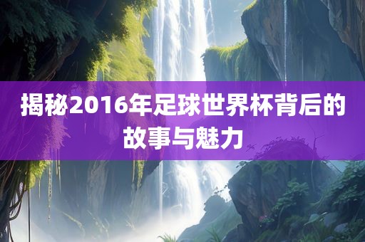 揭秘2016年足球世界杯背后的故事与魅力常熟市高丰毛纺织品有限公司