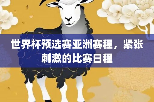 世界杯预选赛亚洲赛程，紧张刺激的比赛日程常熟市高丰毛纺织品有限公司