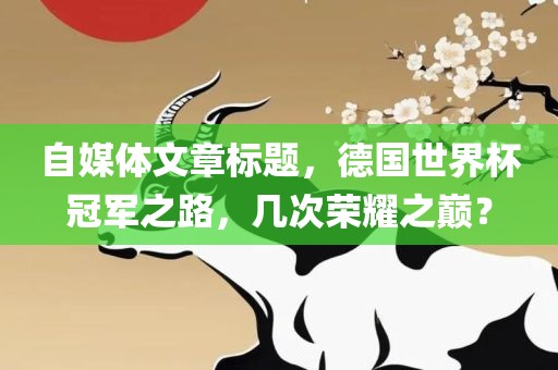 自媒体文章标题，德国世界杯冠军之路，几次常熟市高丰毛纺织品有限公司荣耀之巅？