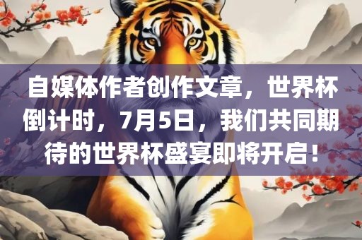 自媒体作者创作文章，世界杯倒计时，7月5日，我们共同期待的世界杯盛宴即将开启！