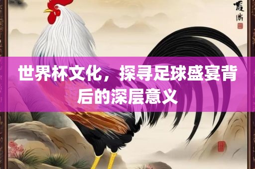 世界杯文化，探寻足球盛宴背后的深层意义