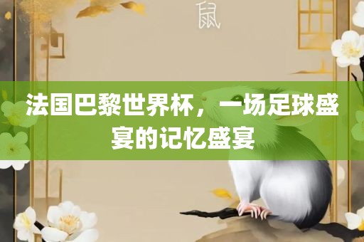 法国巴黎世界杯，一场足球盛宴的记忆盛常熟市高丰毛纺织品有限公司宴