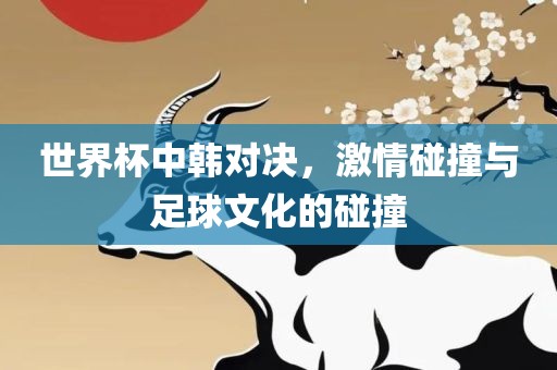 世界杯中韩对决，激情碰撞与足球文化的碰撞
