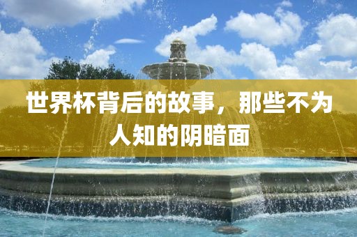 世界杯背后的故事，那些不为人知的阴暗面常熟市高丰毛纺织品有限公司