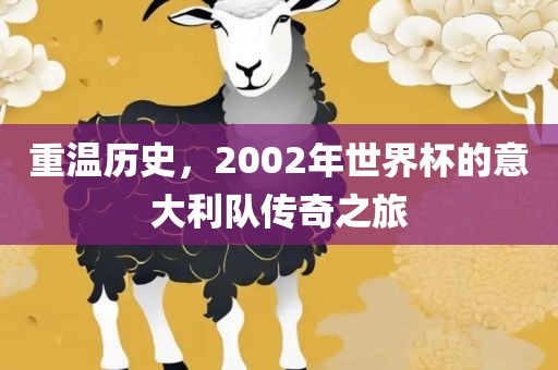 重温历史，2002年世界杯的意大利队传奇之旅