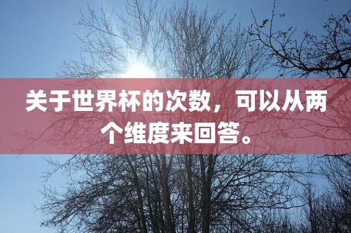 关于世界杯的次数，可常熟市高丰毛纺织品有限公司以从两个维度来回答。