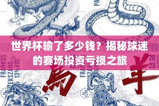 世界杯输了多少钱？揭秘球迷的赛场投资亏损之旅常熟市高丰毛纺织品有限公司