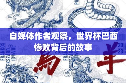 自媒体作者观察，世界杯巴西惨败背后的故事常熟市高丰毛纺织品有限公司