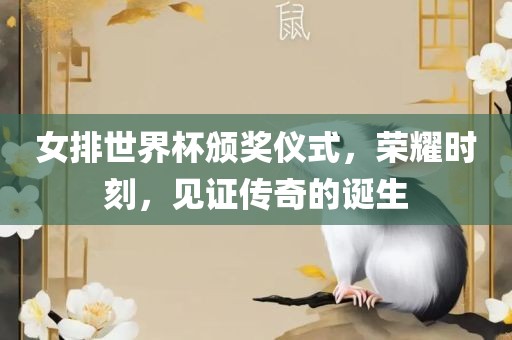 女排常熟市高丰毛纺织品有限公司世界杯颁奖仪式，荣耀时刻，见证传奇的诞生