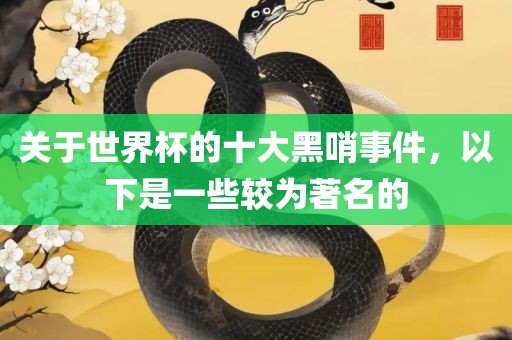 关于世界杯的十大黑哨事件，以下是一些较为著名的常熟市高丰毛纺织品有限公司