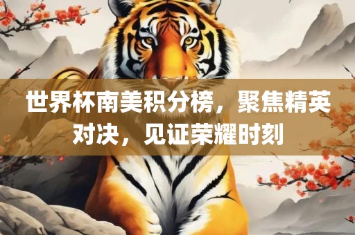 世界杯南美积分榜，聚焦精英对决，见证荣耀时刻常熟市高丰毛纺织品有限公司