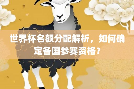 世界杯名额分配解析，如何确定各国参赛资格？