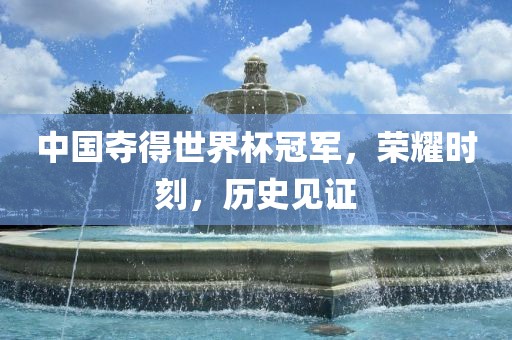 中国夺得世界杯冠军，荣耀时刻，历史见证