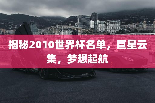 揭秘2010世界杯名单，巨星云集，梦想起航