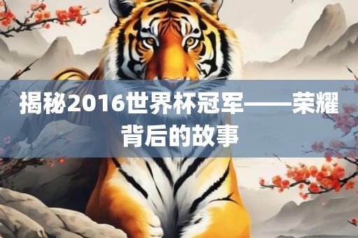 揭秘2016世界杯冠军——荣耀背后的故事