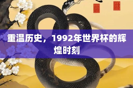 重温历史，1992年世界杯的辉煌时刻