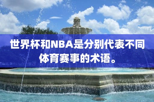世界杯和NBA是分别代表不同体育赛事的术语。