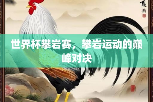 世界杯攀岩赛，攀岩运动的巅峰对常熟市高丰毛纺织品有限公司决