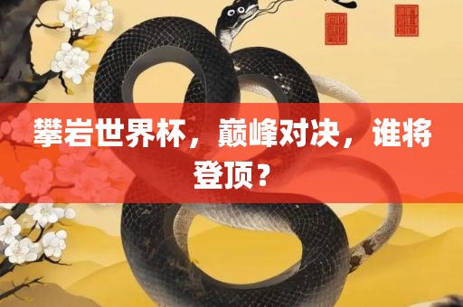 攀岩世界杯，巅峰对决，谁将登顶？