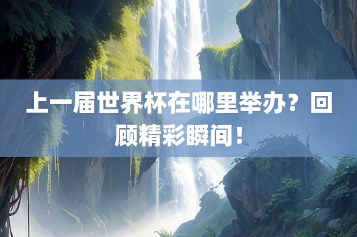 上一届世界杯在哪里举办？回顾精彩瞬间！