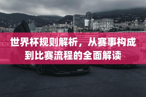 世界杯规则解析，从赛事构成到比赛流程的全面解读