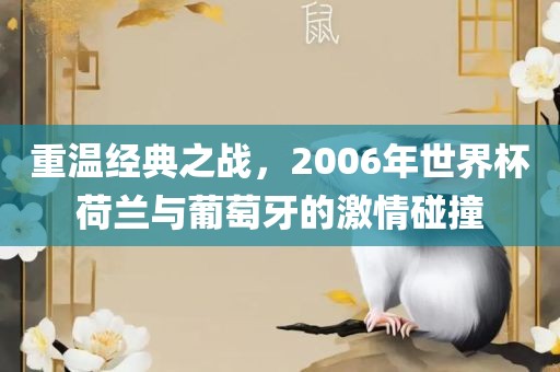 重温经典之战，2006年世界杯荷兰与葡萄牙的激情碰撞