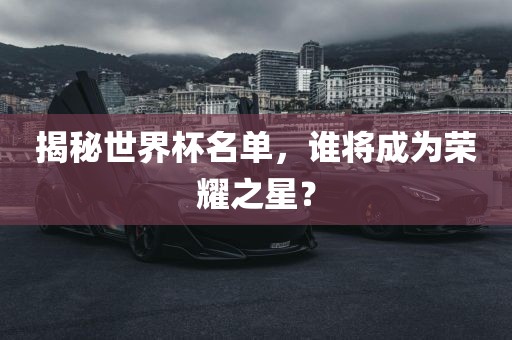 揭秘世界杯名单，谁将成为荣耀之星？