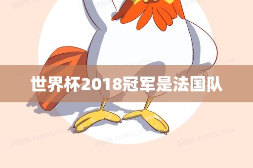 世界杯2018冠军是法国队