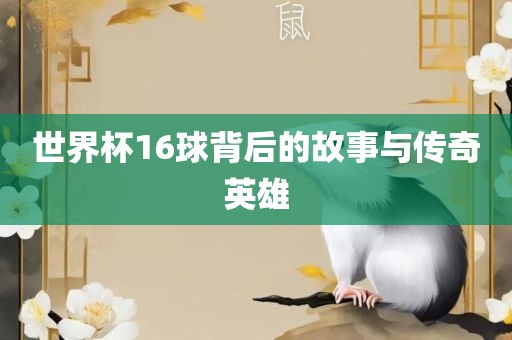 世界杯16球背后的故事与传奇英雄