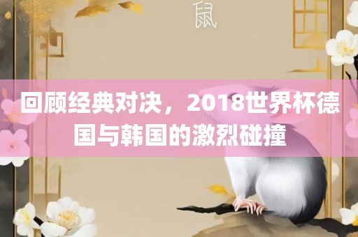 回顾经典对决，2018世界杯德国与韩国的激烈碰撞常熟市高丰毛纺织品有限公司