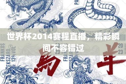 世界杯2014赛程直播，精彩瞬间不容错过